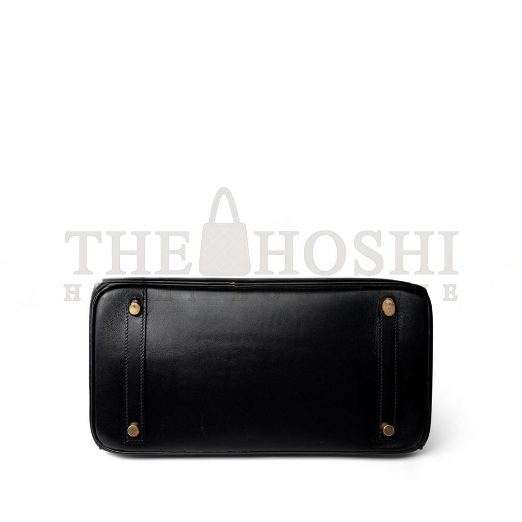 H**me5 BIRKIN 30 BOX LEATHER BLACK GOLD BUCKLE H029281CK62 (30*23*15cm) Master Quality